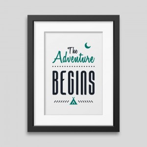 Affiche encadrée The adventure begins